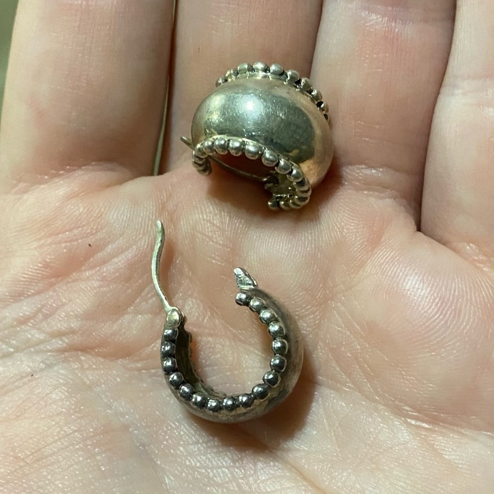 Vintage .925 Sterling Silver Hoops